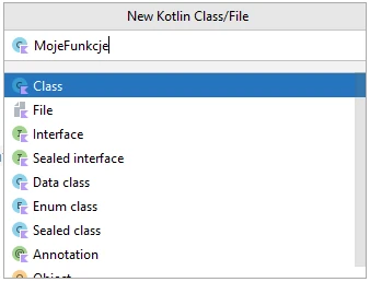 New Kotlin Class Kotlin Android Studio