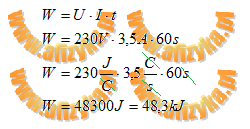 Obliczamy pracę prądu