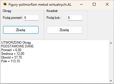 polimorfizm metod wirtualnych, Visual Studio C#