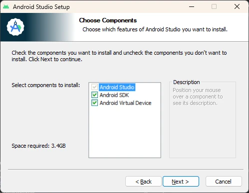 komponenty Android Studio, Android SDK, Android Virtual Device
