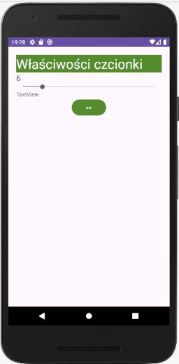 arkusz INF 04 aplikacja mobilna obsługa seekBar