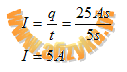 ze wzoru na natężenie prądu