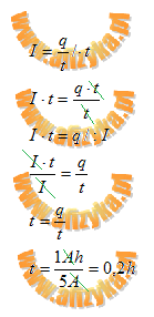 Skorzystamy ze wzoru na natężenie prądu
