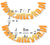 Korzystamy ze wzoru na długość fali