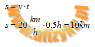 skorzystamy ze wzoru na drogę w ruchu jednostajnym prostoliniowym