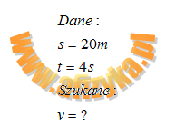 Obliczamy szybkość kulki