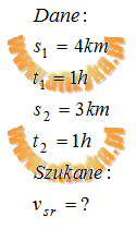 ze wzoru na średnią szybkość
