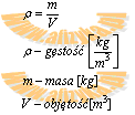fizyka wzory gimnazjum klasa 1 gęstość