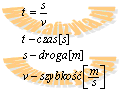 fizyka wzory gimnazjum klasa 1 czas