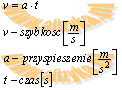 fizyka wzory gimnazjum klasa 1 szybkość
