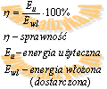 wzór na sprawność maszyn