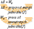 wzór na przyrost energii