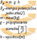 wzór na energię potencjalną grawitacji