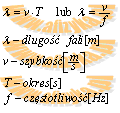 wzór na długość fali