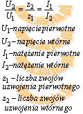 przekładnia transformatora