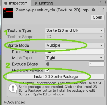 2D Sprite Package Unity