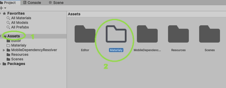 Unity Assets add folder