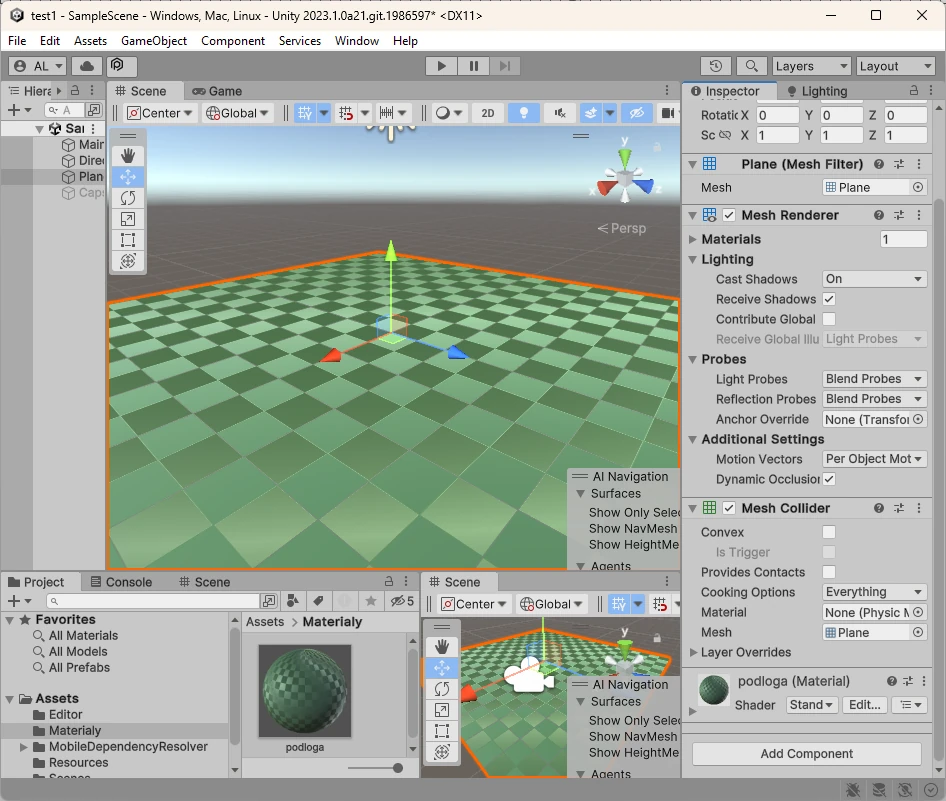 Unity add Material