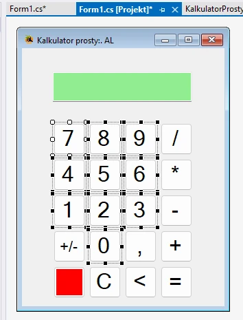 jak napisac kalkulator w Visual studio C#