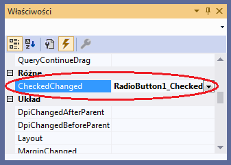 zdarzenie checkedchanged visual studio c#