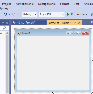 formularz wielookienkowy visual studio c#