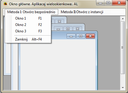 Aplikacja wielookienkowa MDI