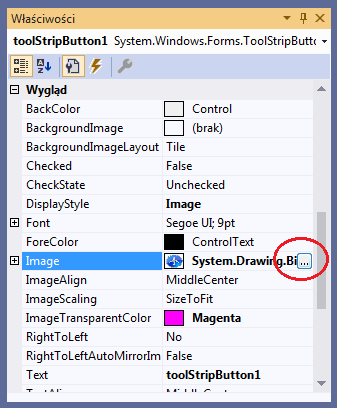toolStripButton Visual Studio C#