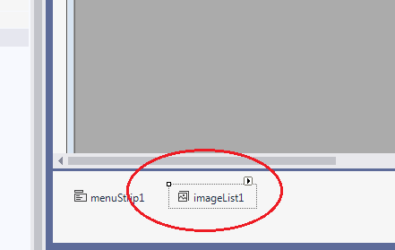 ImageList w projekcie standardowo znajduje się pod obszarem okna formatki