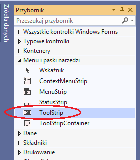 właściwości kontrolki ToolStrip