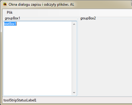 kontrolkę TextBox Visual Studio C#