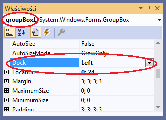 Dock Visual Studio c#