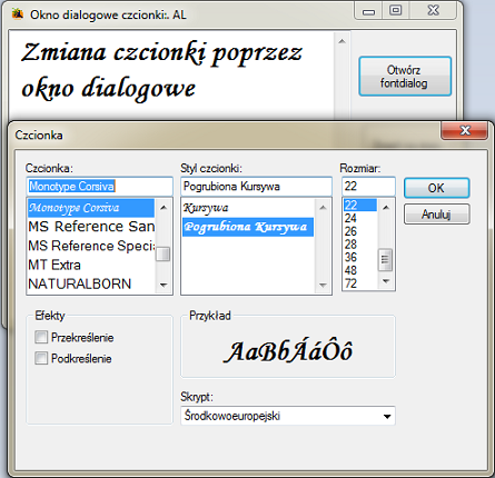 zmiana czcionki Visual studio c#