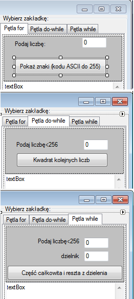 zawartość Text kontrolek visual studio c#