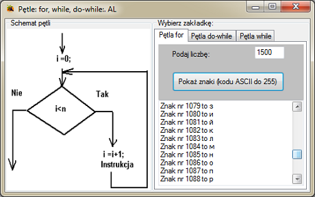 kod ASCII visual studio c#