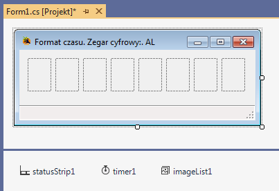 kontrolki zegara cyfrowego visual studio c#