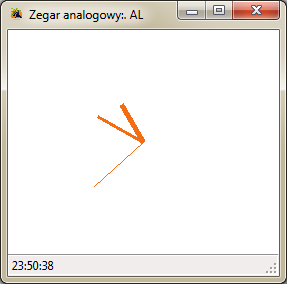 zegar analogowy visual studio c# ruch wskazówek