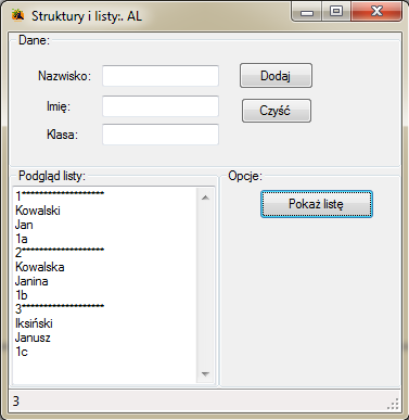 Struktury i listy w Visual Studio C#. Część 1