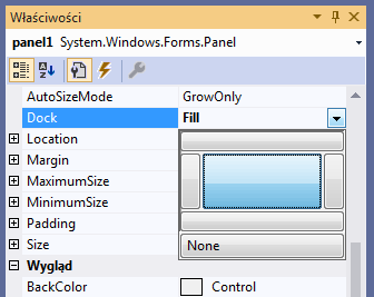 Dock panel visual studio