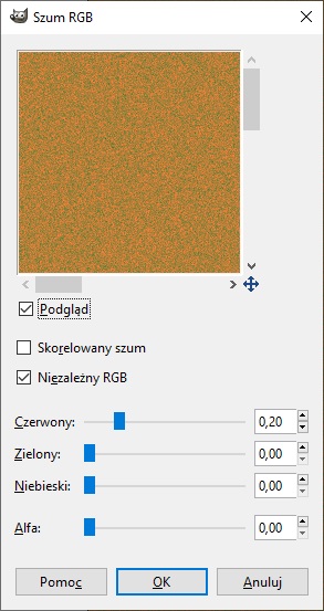 Filtr/Szum/ Szum RGB GIMP