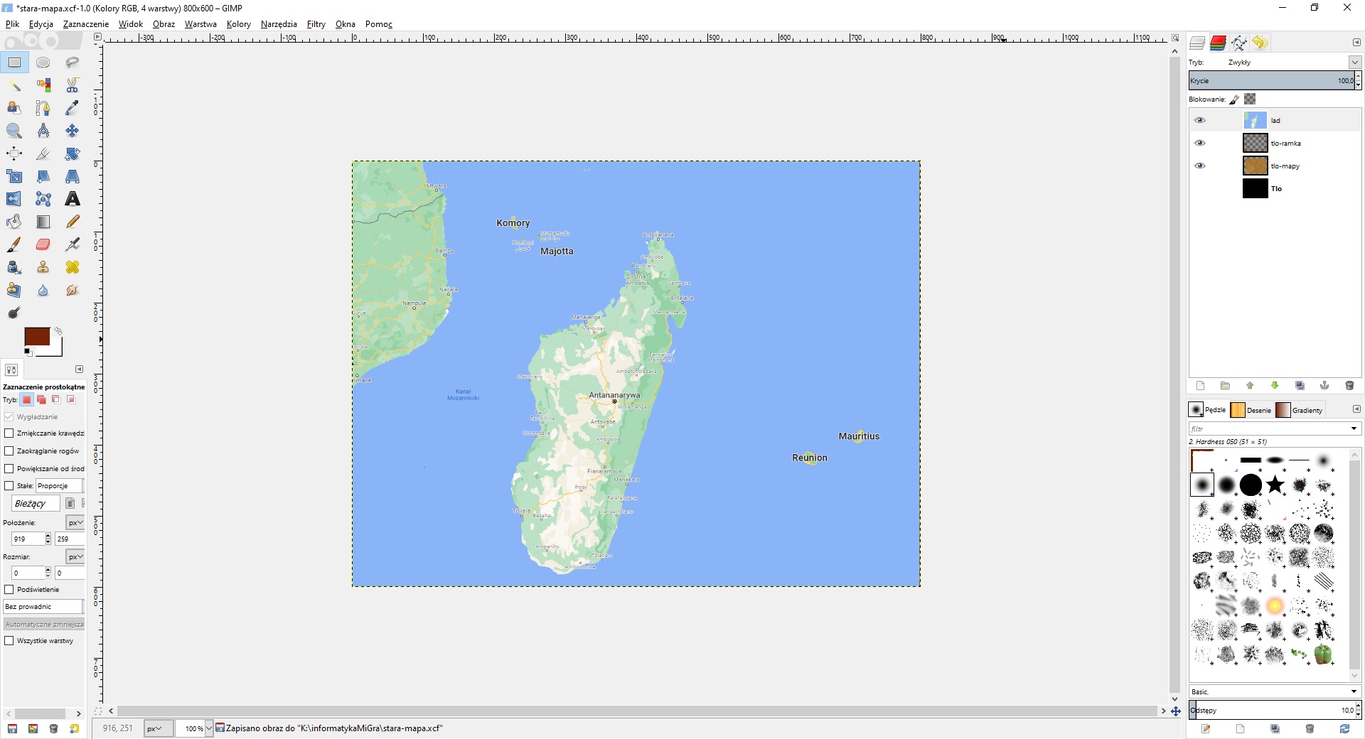 Google Maps i GIMP