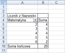 poniższe podsumowanie