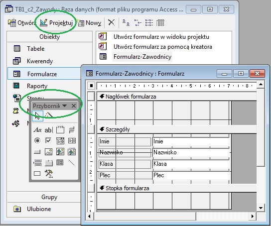 zmiany w formularzu