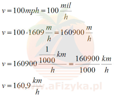 jakiej prędkości w km/h odpowiada prędkość 100 mph