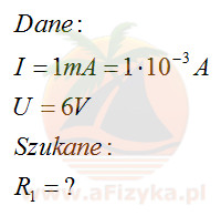 Obliczamy opór opornika 1