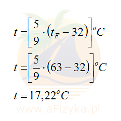przeliczani etemperatury ze skali fahrenheita na skalę celsjusza