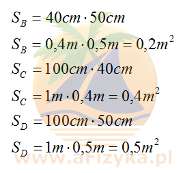 Powierzchnie ścianek naczynia obliczymy
