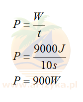 ze wzoru na moc mechaniczną