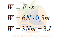 Skorzystamy ze wzoru na pracę mechaniczną