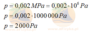 Przeliczamy 0,002 MPa