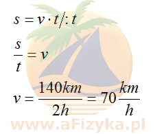 ze wzoru na drogę w ruchu jednostajnym prostoliniowym